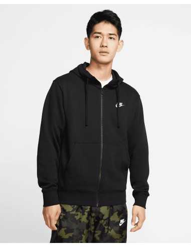 NIKE MEN'S CLUB HOODIE SWEATSHIRT - BLACK