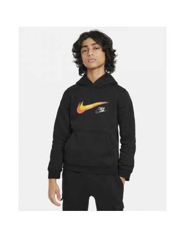 Felpa Ragazzo Nike Double Swoosh - Nero