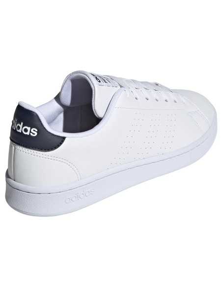 SCARPE UOMO ADIDAS ADVANTAGE BIANCHE/BLU IN PELLE