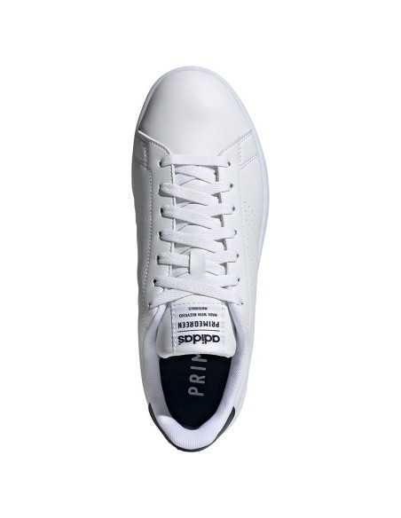 SCARPE UOMO ADIDAS ADVANTAGE BIANCHE/BLU IN PELLE