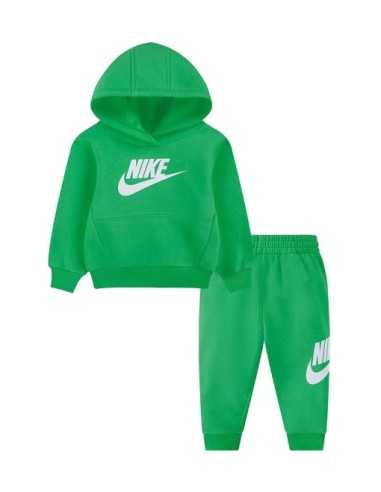Nike Club French Terry child tracksuit - green - brushed cotton
