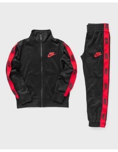 Nike Sportswear Logo Kinder-Trainingsanzug – Schwarz/Rot – Acetat