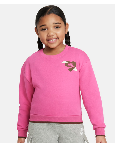 Nike Sweet Swoosh Sudadera niña - algodón cepillado - fucsia