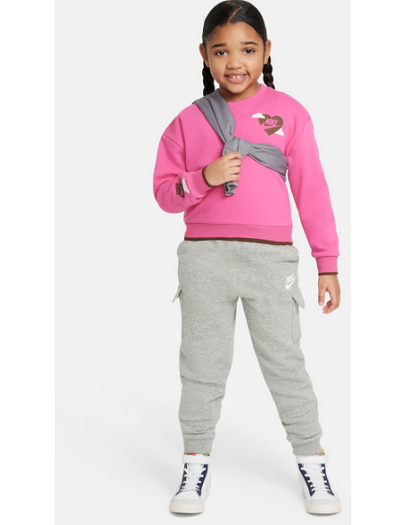 Nike Sweet Swoosh Sudadera niña - algodón cepillado - fucsia