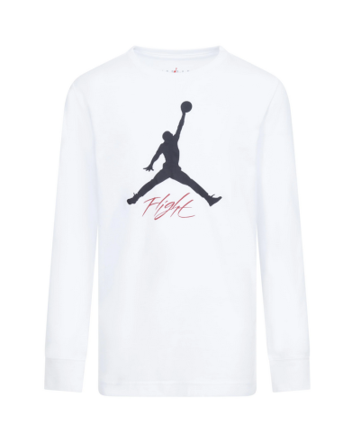 Jordan Baseline Flight Tee Jungen-T-Shirt – Weiß