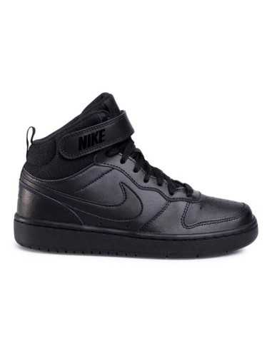 Chaussures garçon Nike Court Borough Mid 2 (GS) - Noir