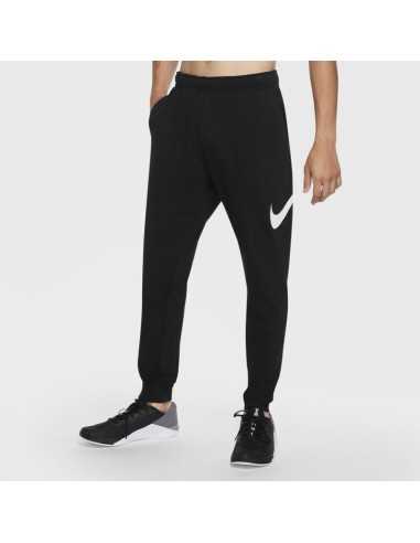 Nike Dri-FIT Tapered Swoosh Pantalón Hombre - Negro