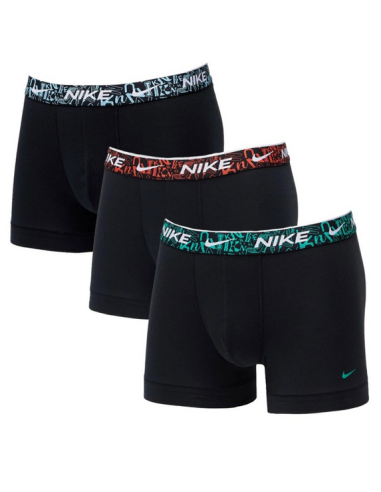 Drei Nike Everyday Cotton Stretch Boxershorts – Schwarz