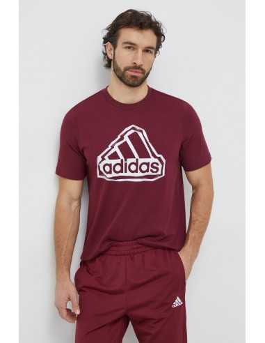 T-shirt Uomo Adidas Logo - Granata