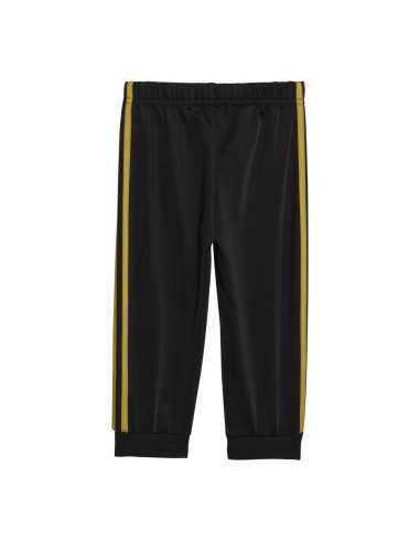 Tuta bambino Adidas 3stripes Shiny - Nero