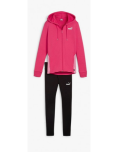 Tuta donna Puma Mettallic - Fucsia/Nero