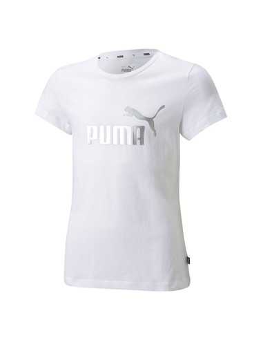 Puma Essential Mädchen-T-Shirt – Weiß