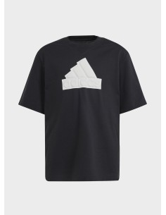 T-shirt ragazzo Adidas Future Icons Logo Piqué - Nero