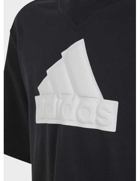 T-shirt ragazzo Adidas Future Icons Logo Piqué - Nero