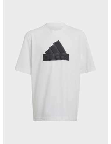 T-shirt ragazzo Adidas Future Icons Logo Piqué - Bianco