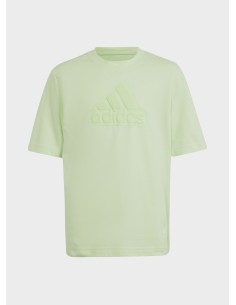 T-shirt ragazzo Adidas Future Icons Logo Piqué - Verde