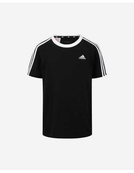 T-shirt ragazzo Adidas 3 Stripes - Nero