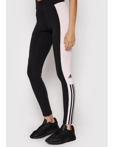 Adidas Essentials Colorblock Cut 3 Damen-Leggings – Schwarz/Rosa