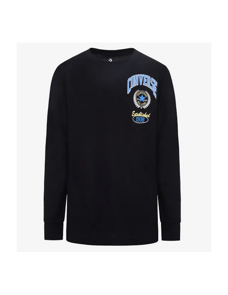 Converse Collegiate Sport Jungen-T-Shirt – Schwarz