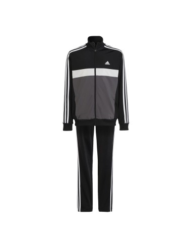 Adidas Essentials 3-Stripes Tiberio Boy Tracksuit - Black