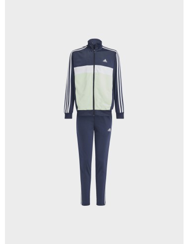 Adidas Essentials 3-Streifen Tiberio Kinder-Trainingsanzug – Blau