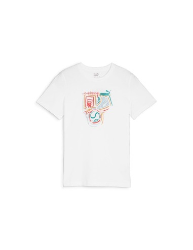 Puma Graphics Kinder-T-Shirt – Weiß