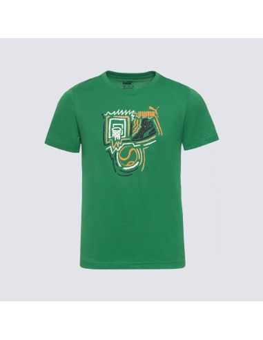Camiseta Puma Graphics Niño - Verde