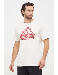 Camiseta Hombre Adidas Logo - Beige
