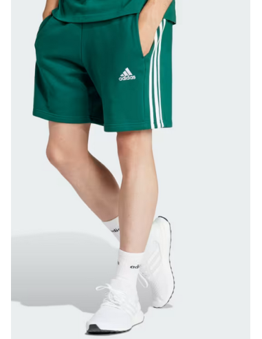 Short pour Homme Adidas Essentials French Terry 3-Stripes - Vert