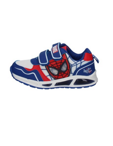 Spider-Man-Kinderschuhe mit Lichtern – Weiß/Blau