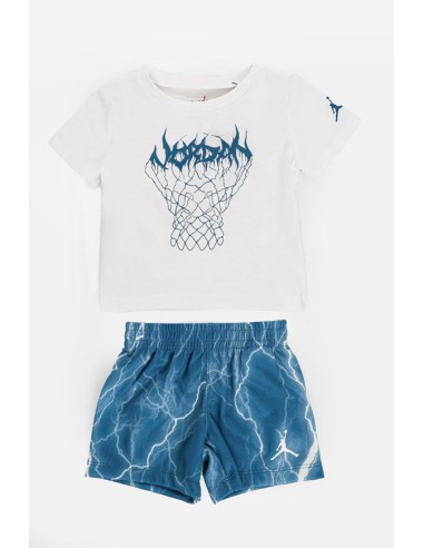 Jordan MJ Sport Mesh Child Set - White/Blue