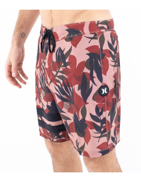 Hurley Herren-Badeanzug Boardshort 18" Block Party - Bordeaux