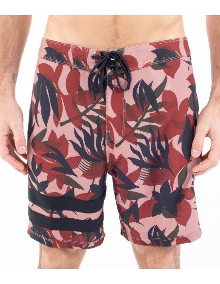 Hurley Herren-Badeanzug Boardshort 18" Block Party - Bordeaux