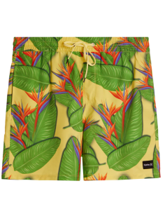 Hurley Tropical Volley Herren-Badeanzug 17" - Grün/Gelb
