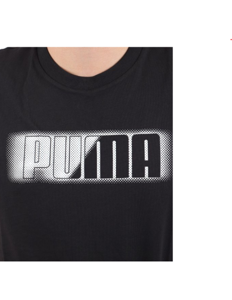 Puma Graphics Wording Tee Herren-T-Shirt – Schwarz