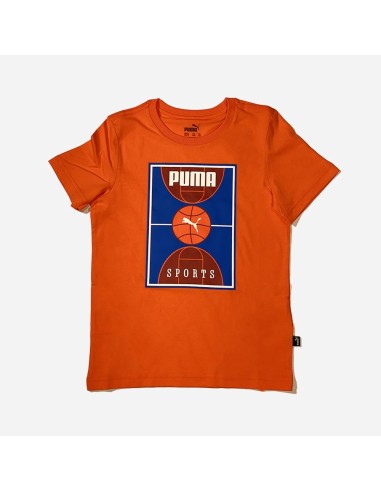 T-shirt garçon Puma Basket Court - Orange
