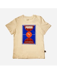 T-shirt ragazzo Puma Court - Beige