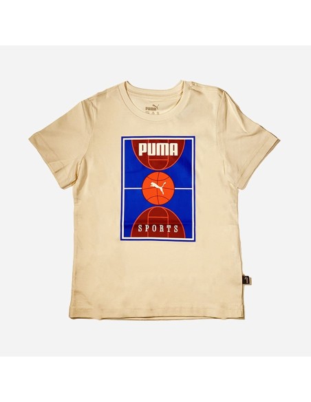 T-shirt ragazzo Puma Court - Beige