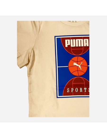 Puma Basket Court boy's t-shirt - Beige