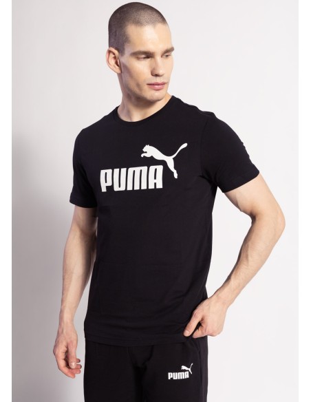 Camiseta Puma Essential Logo - Hombre - Negro