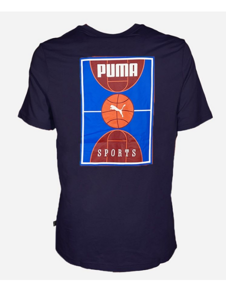 Camiseta Puma Basket Court Hombre - Azul