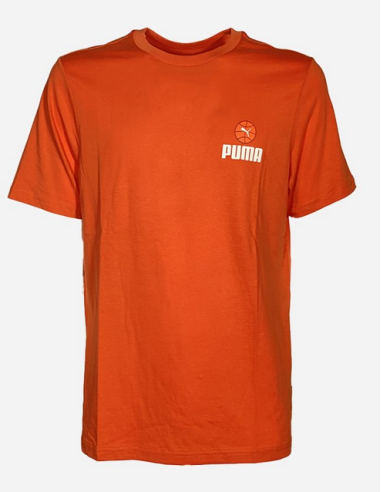 Camiseta Puma Basket Court Hombre - Naranja