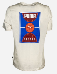 T-shirt Puma Basket Court pour Hommes - Beige 2