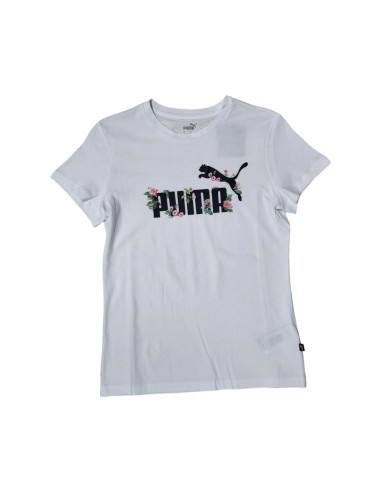 Camiseta Puma Floral - Mujer - Blanco