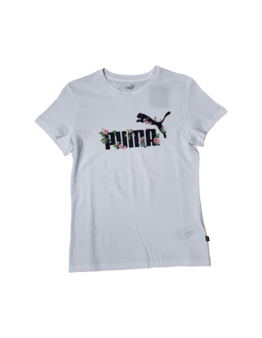 Puma Floral Damen T-Shirt – Weiß