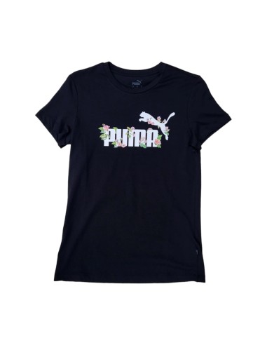 Camiseta Puma Floral - Mujer - Negro