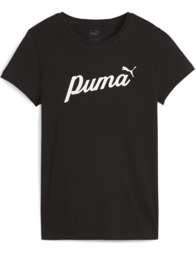Camiseta Puma Ess Script Tee - Mujer - Negro