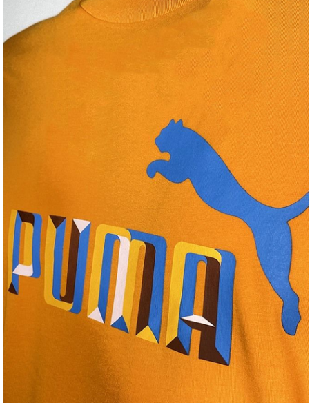 Camiseta Puma Essential Logo Hombre - Naranja