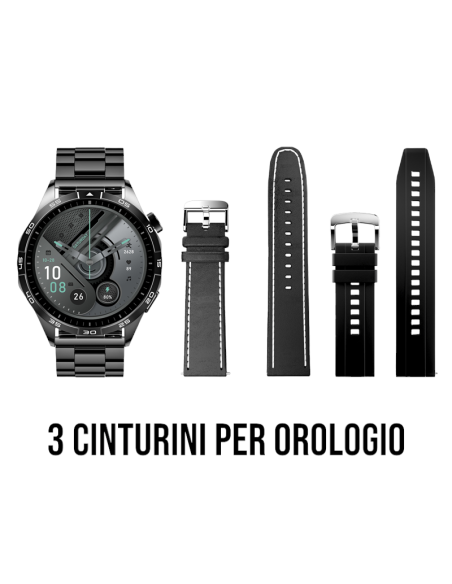 SmartWatch Saconet KM29 Uomo, Orologio Fitness, Frequenza Cardiaca, Amoled