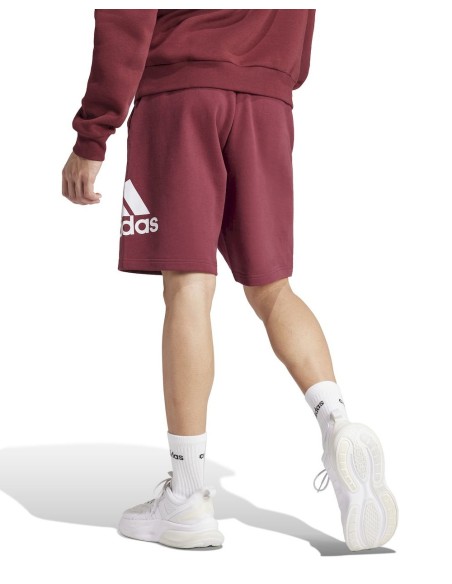 Pantaloncino Uomo Adidas Essentials Big Logo French Terry - Bordeaux